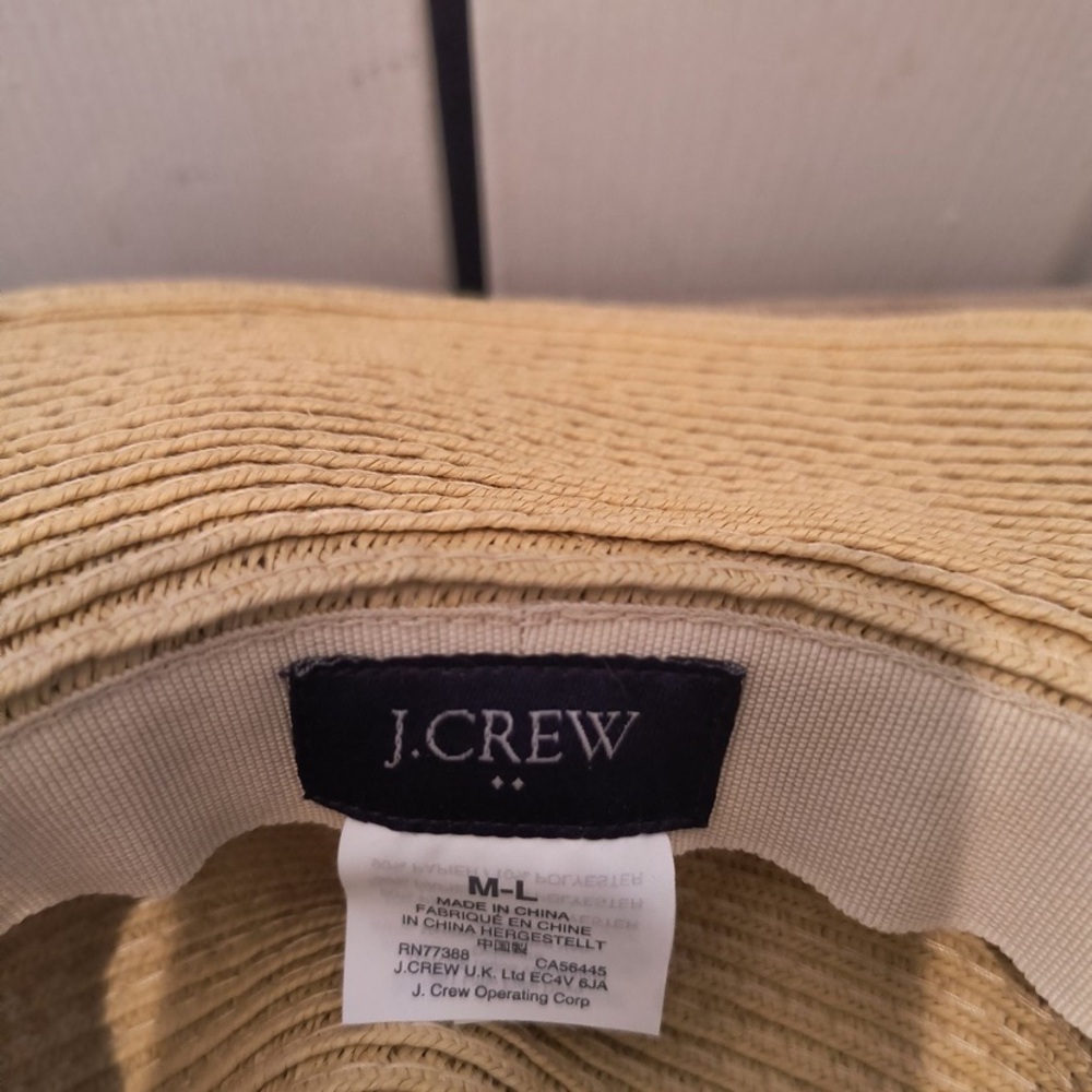 J. Crew Floppy Paper Tan Pool Vacation Beach Wide Brim Women’s Hat - Picture 10 of 10